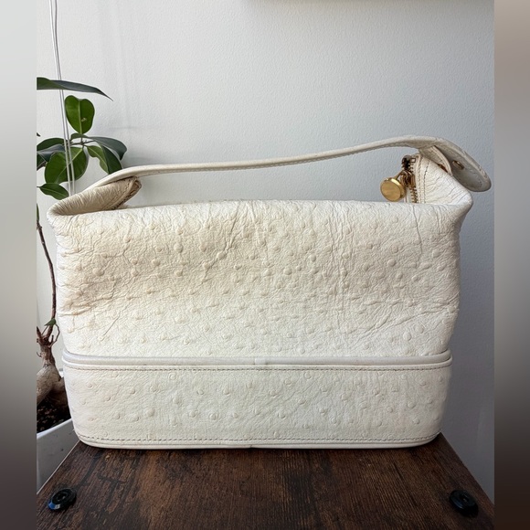 Gianni Versace Ostrich Top-Handle Vanity Bag - Vintage - Picture 2 of 15